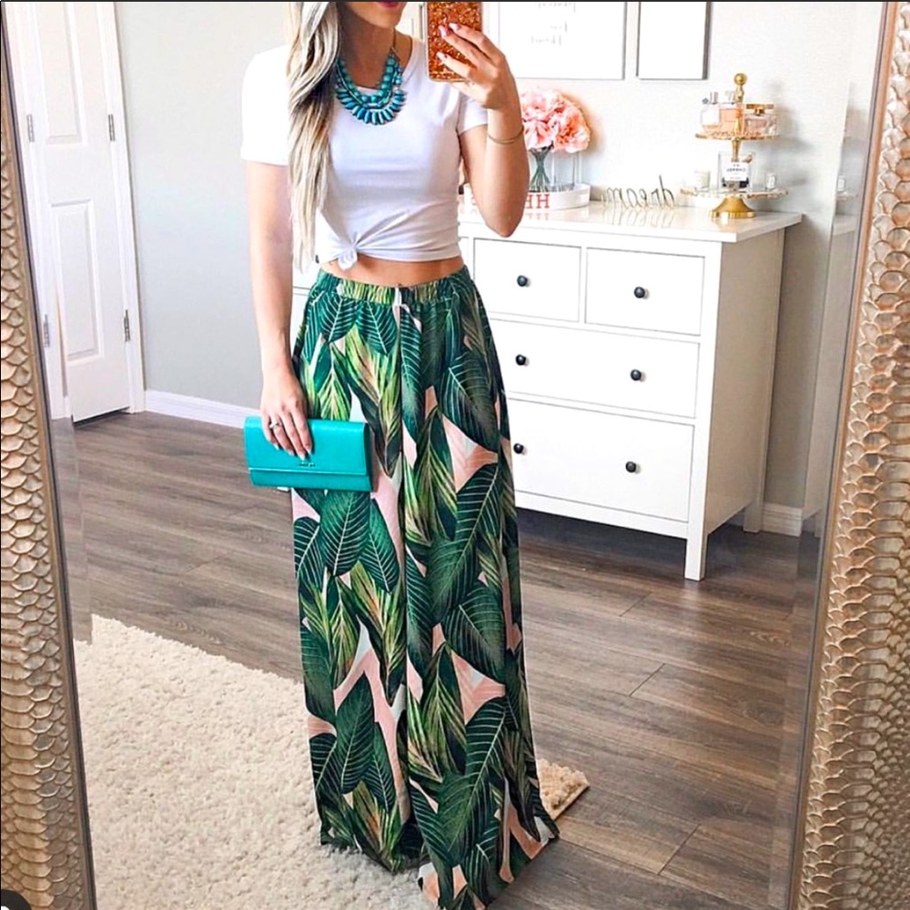 Show Me Your MuMu Flowly Palm Pants